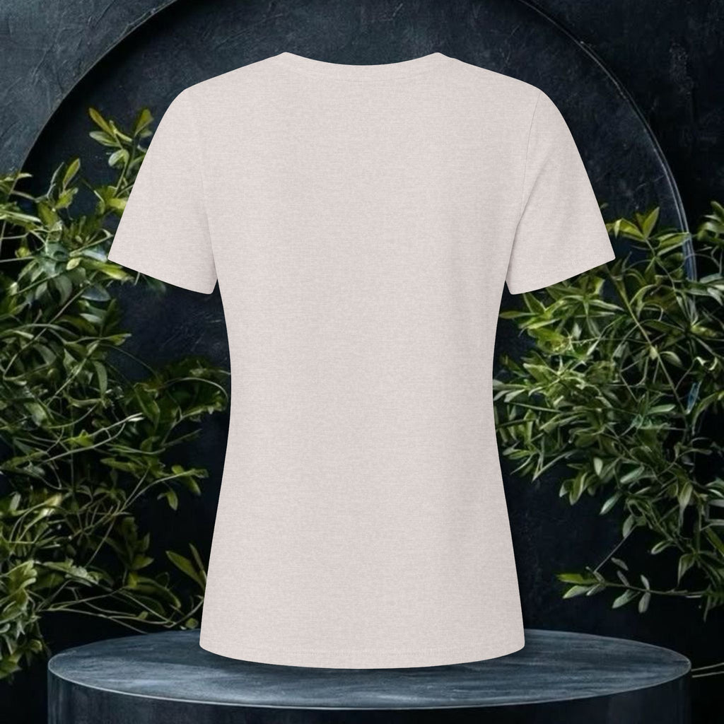 Meditation V-Neck Tee — Spiritual Boho Relaxed Heather Top for Mindful Mornings