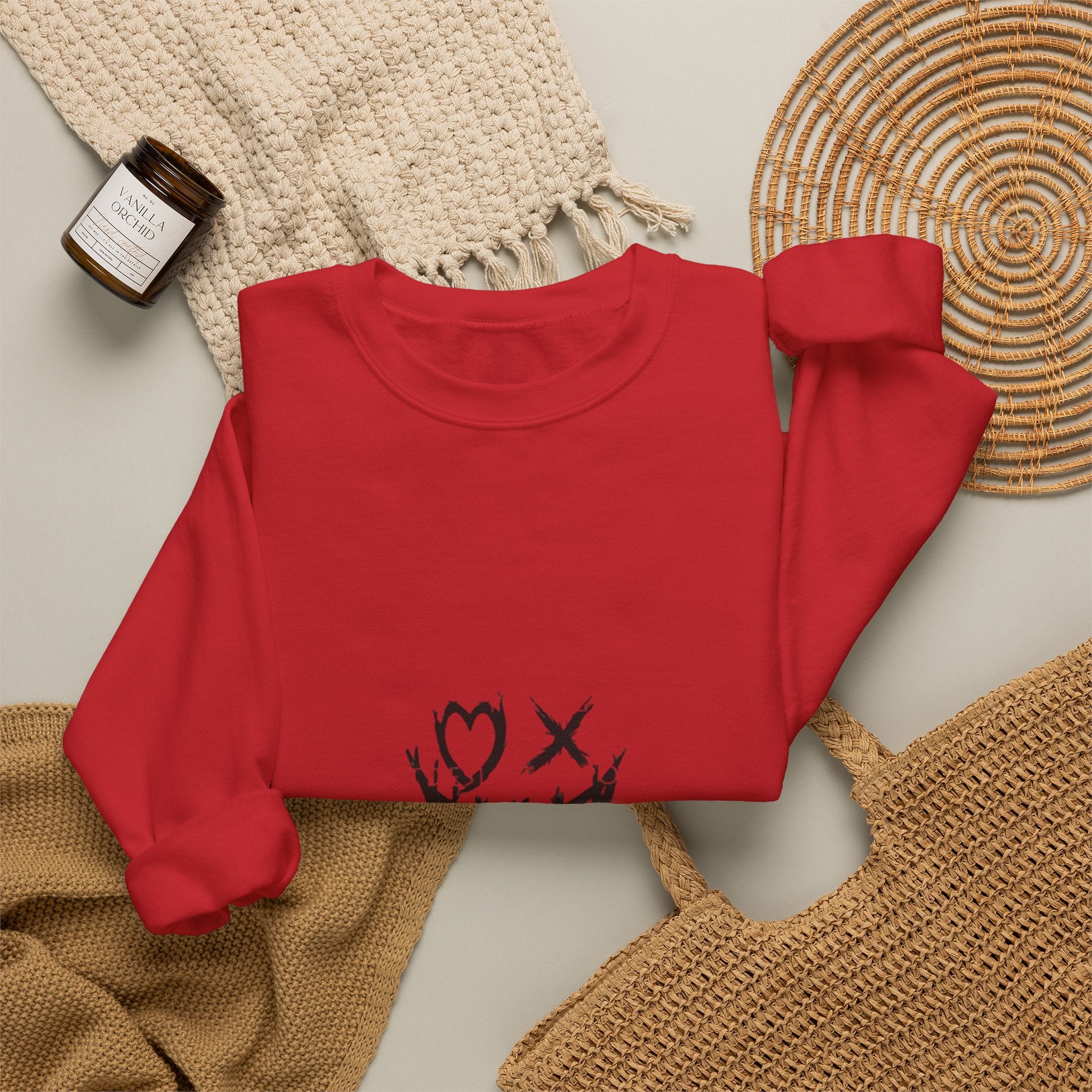 Spirit’s Off-Grid Crewneck — Minimal Cannabis Line Art