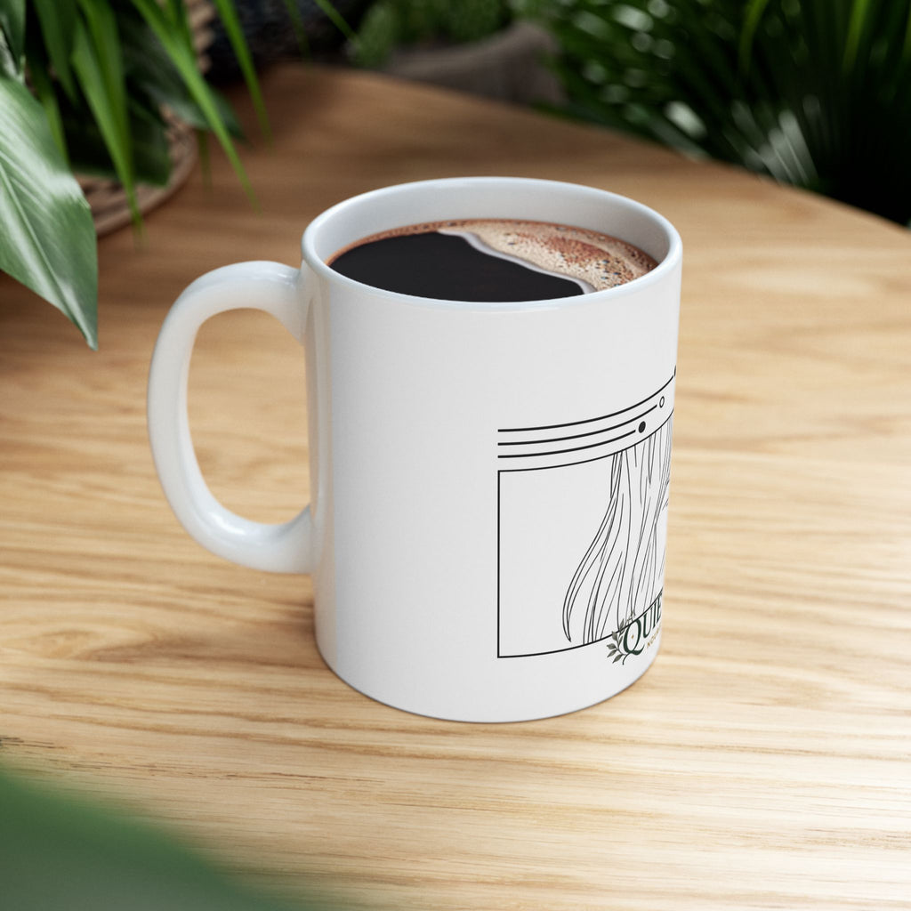 Quiet Roots Ceramic Mug — Botanical Coffee Cup (11oz, 15oz)