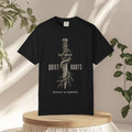 Quiet Roots "Stay Focused" Graphic T-Shirt — Vintage Skull & Dagger Motivational Tee