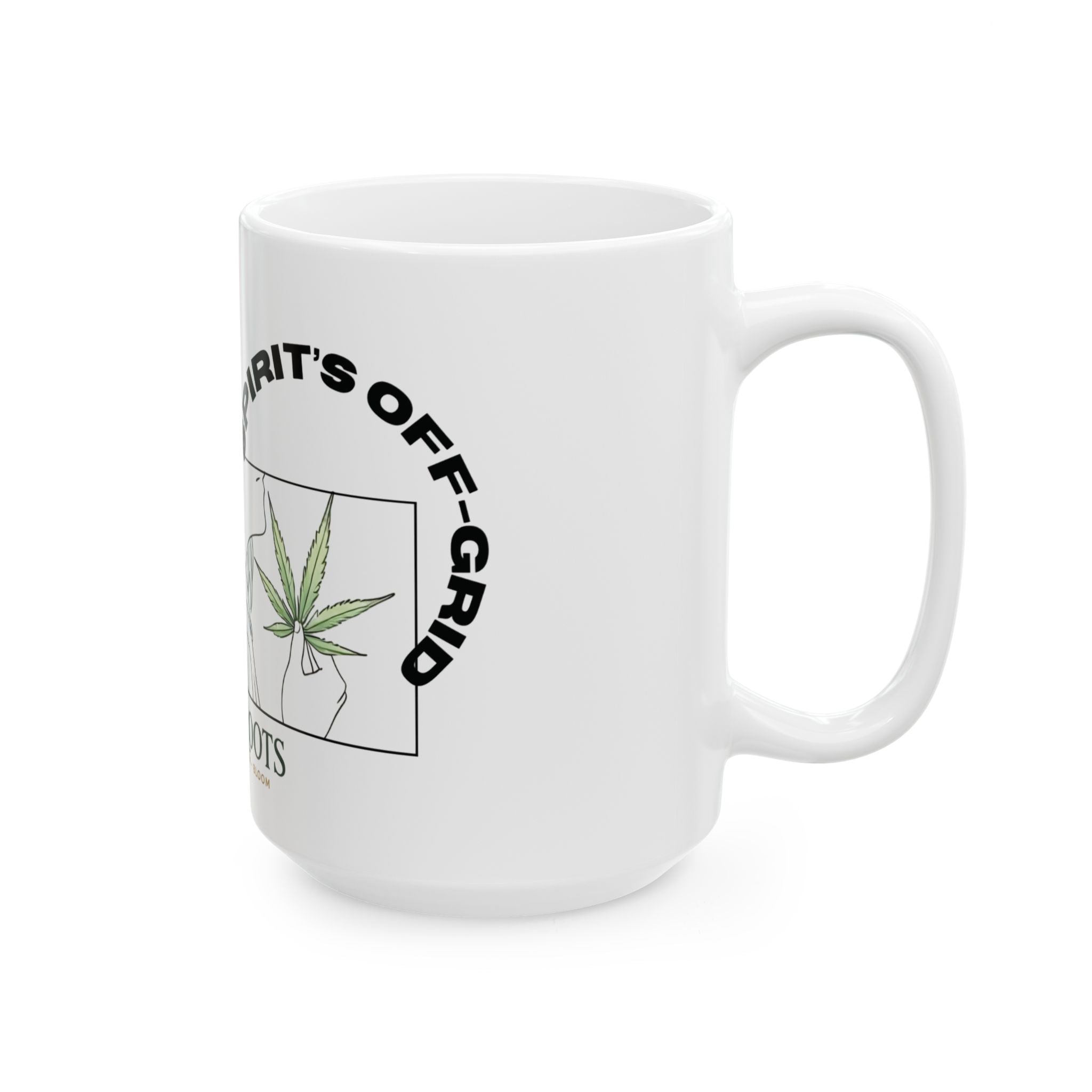 Quiet Roots Ceramic Mug — Botanical Coffee Cup (11oz, 15oz)