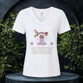 Meditation V-Neck Tee — Spiritual Boho Relaxed Heather Top for Mindful Mornings